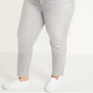Old Navy OG High Rise Straight Leg Gray Jean